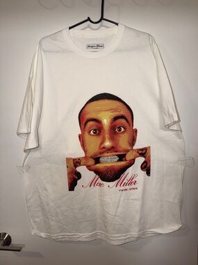 😬🎤😬 Mac Miller White Short Sleeve Graphic Tee - Size 3X